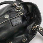 Sac Lady Dior en cuir tressé noir Dior