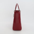 Sac Lady Dior en cuir verni rouge Dior