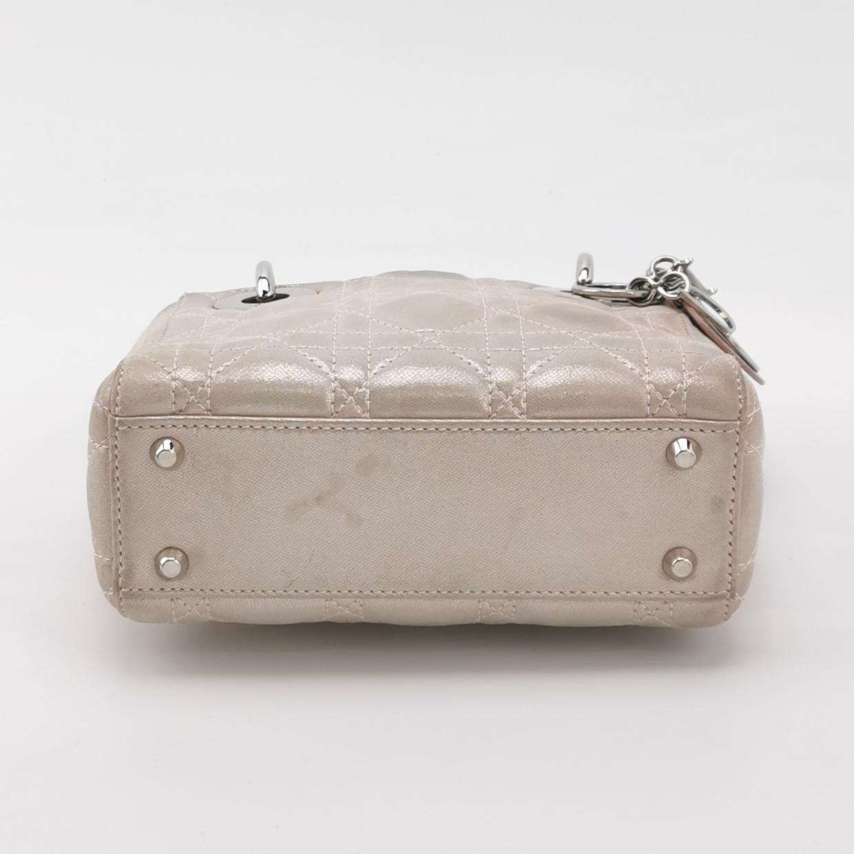 Sac Lady Dior en toile doré Dior