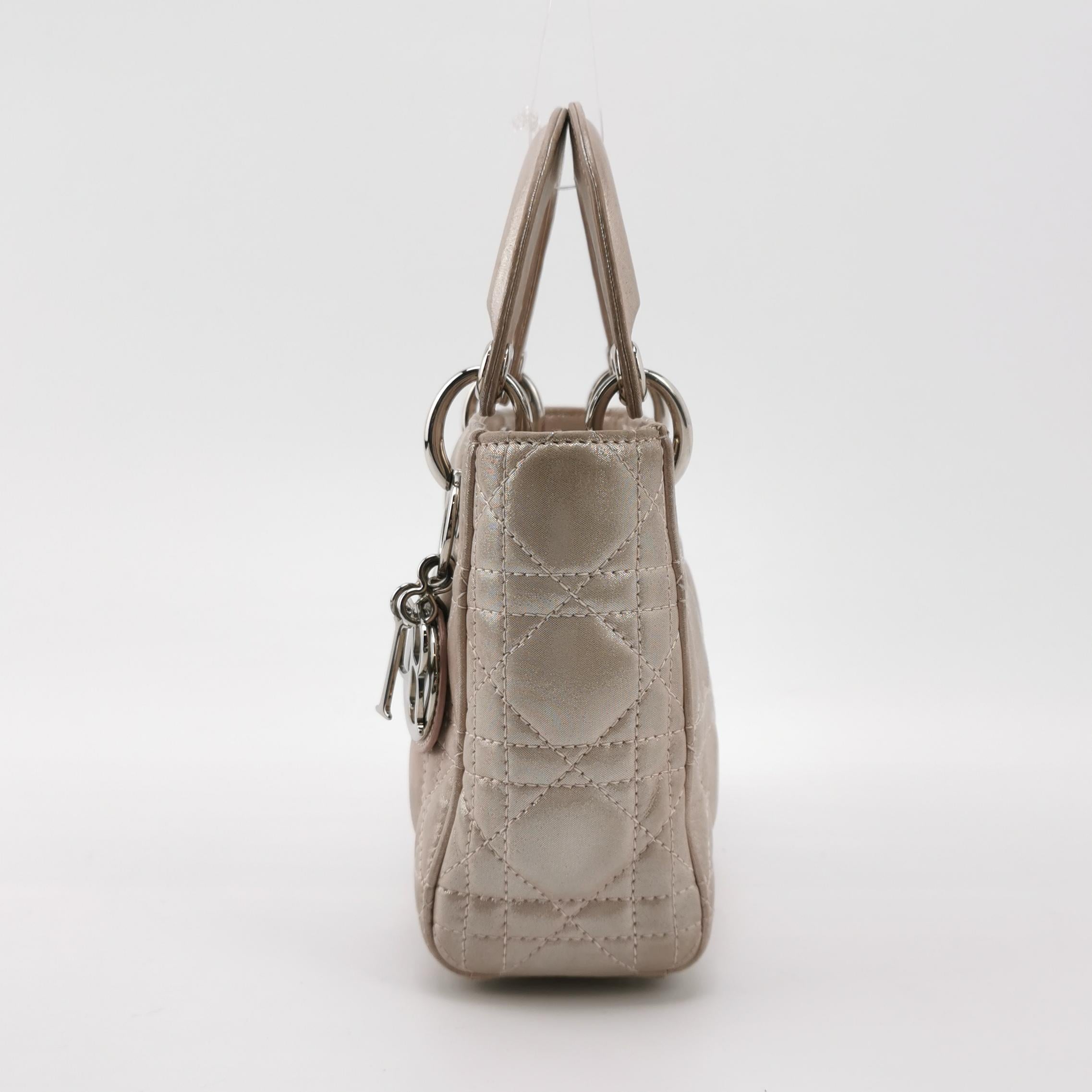 Sac Lady Dior en toile doré Dior