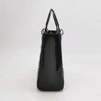 Sac Lady Dior vintage en cuir verni noir Dior