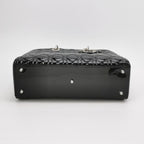 Sac Lady Dior vintage en cuir verni noir Dior