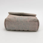 Sac Loulou en denim violet Saint Laurent