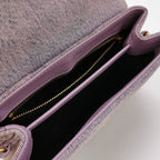 Sac Loulou en denim violet Saint Laurent