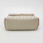 Sac Loulou Small en cuir beige clair Saint Laurent