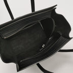 Sac Luggage Phantom Micro en cuir noir Celine