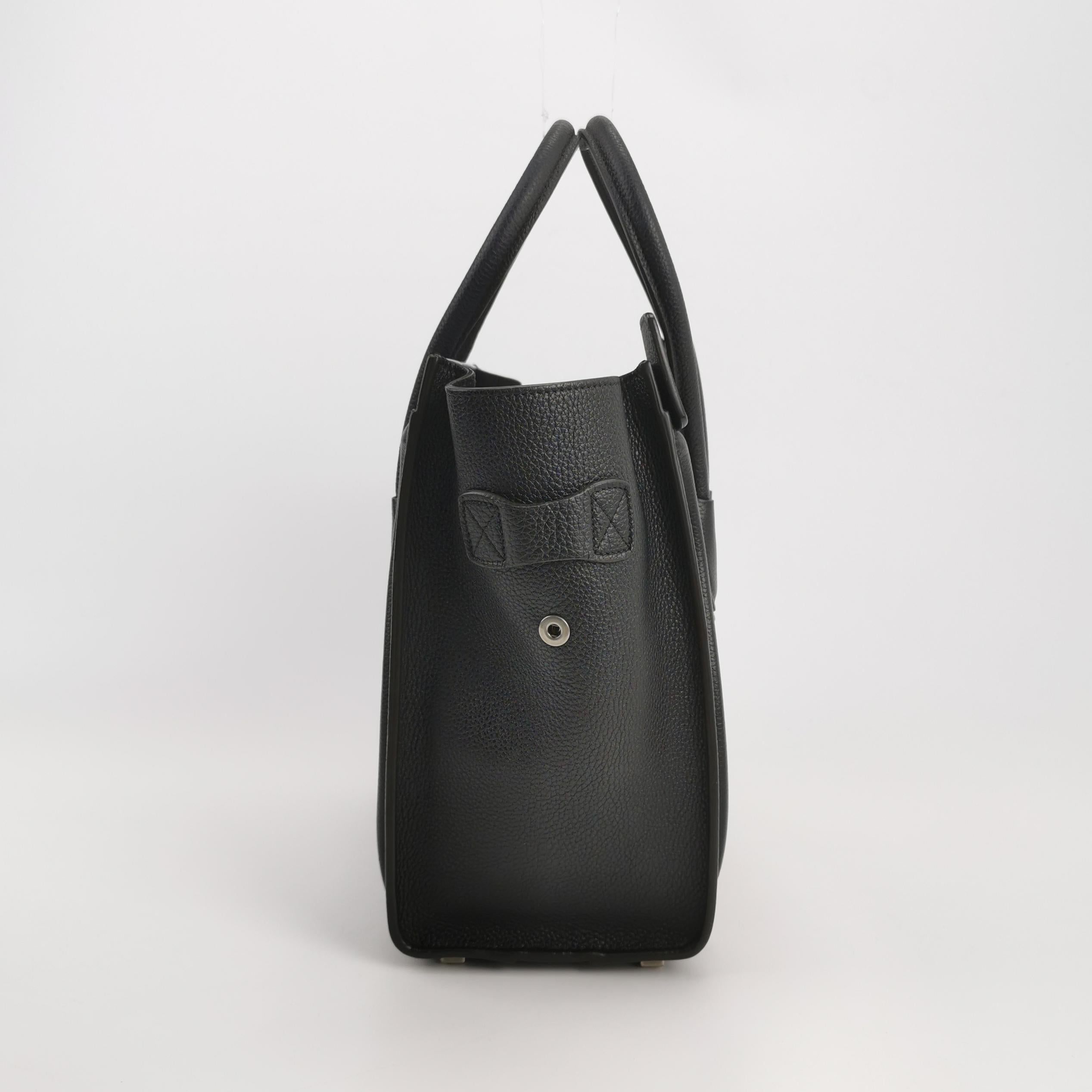 Sac Luggage Phantom Micro en cuir noir Celine