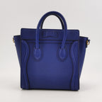 Sac Luggage Phantom Nano en cuir bleu Celine