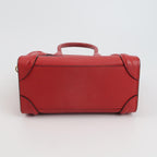 Sac Luggage Phantom Nano en cuir rouge Celine