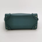 Sac Luggage Phantom Nano en cuir vert Celine