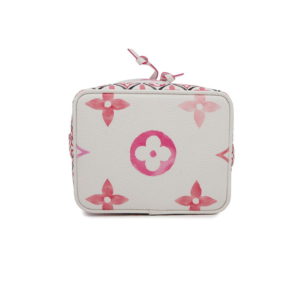 Sac Nano Noé Vintage en cuir blanc monogram rose Louis Vuitton