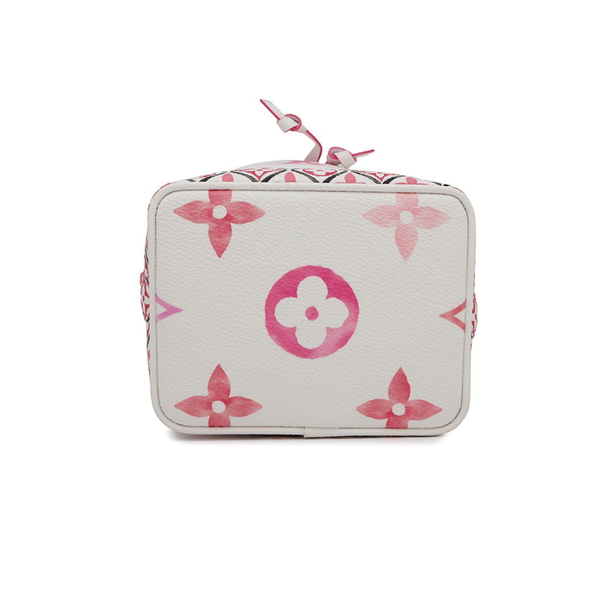 Sac Nano Noé Vintage en cuir blanc monogram rose Louis Vuitton