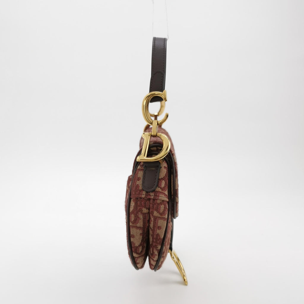 Sac Oblique Embroidered Canvas Saddle Dior