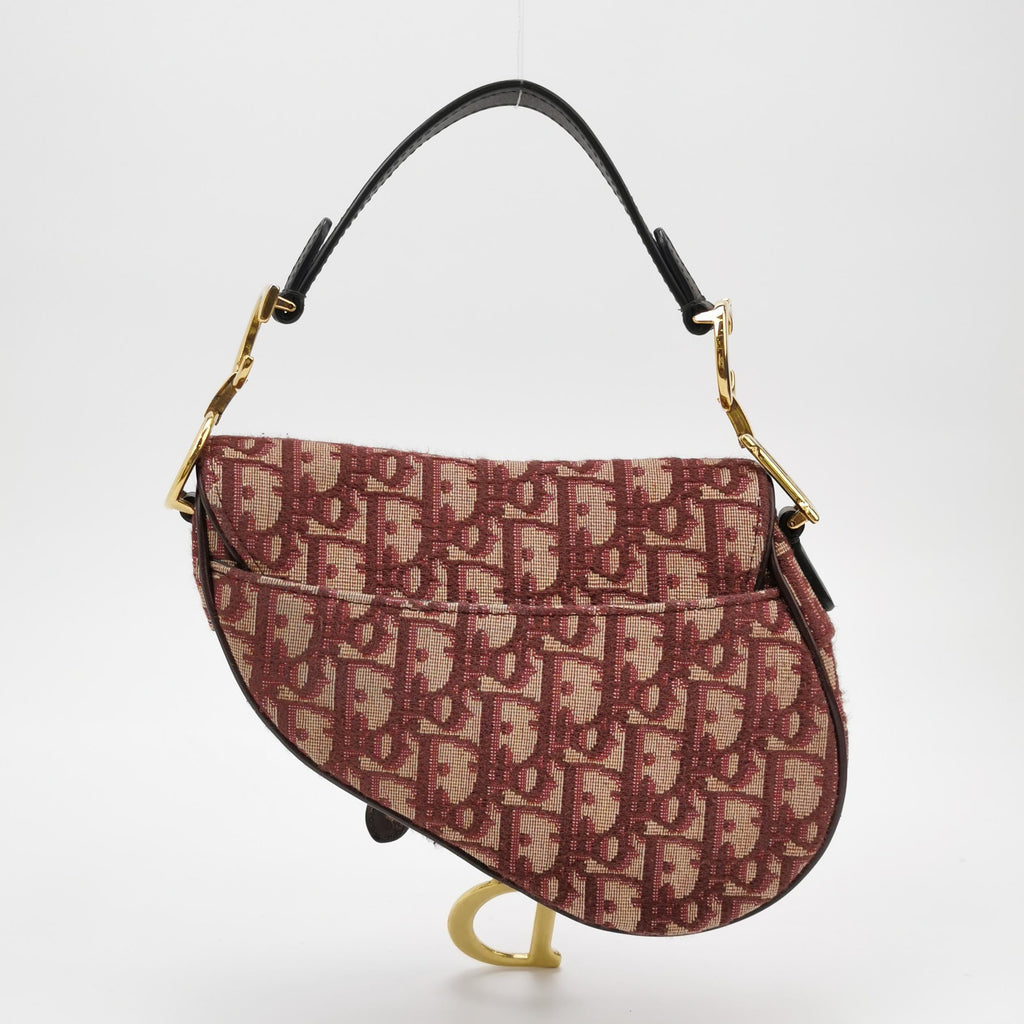 Sac Oblique Embroidered Canvas Saddle Dior