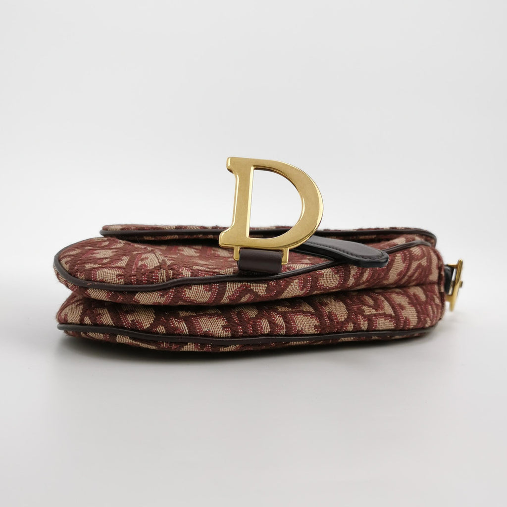 Sac Oblique Embroidered Canvas Saddle Dior