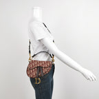 Sac Oblique Embroidered Canvas Saddle Dior