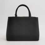 Sac Petite 2 Jours en cuir noir Fendi