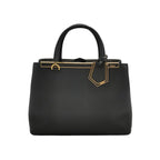 Sac Petite 2 Jours en cuir noir Fendi
