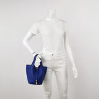 Sac Picotin en cuir taurillon bleu Hermès