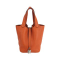 Sac Picotin en cuir taurillon orange Hermès