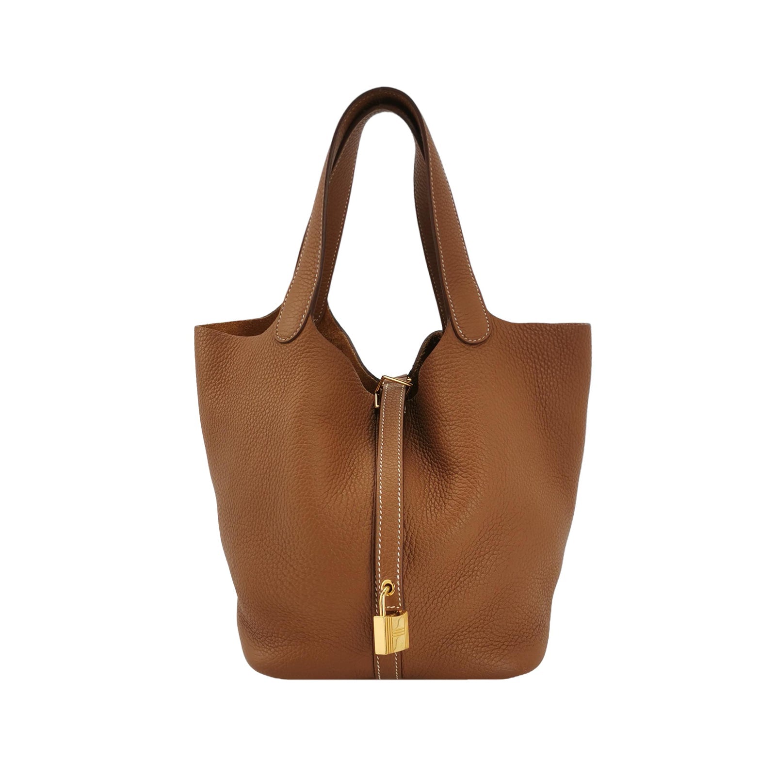 Sac Picotin seconde main en cuir marron Secondement