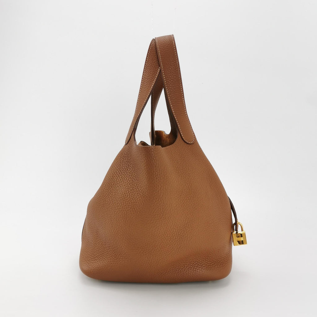 Sac Picotin seconde main en cuir marron Secondement