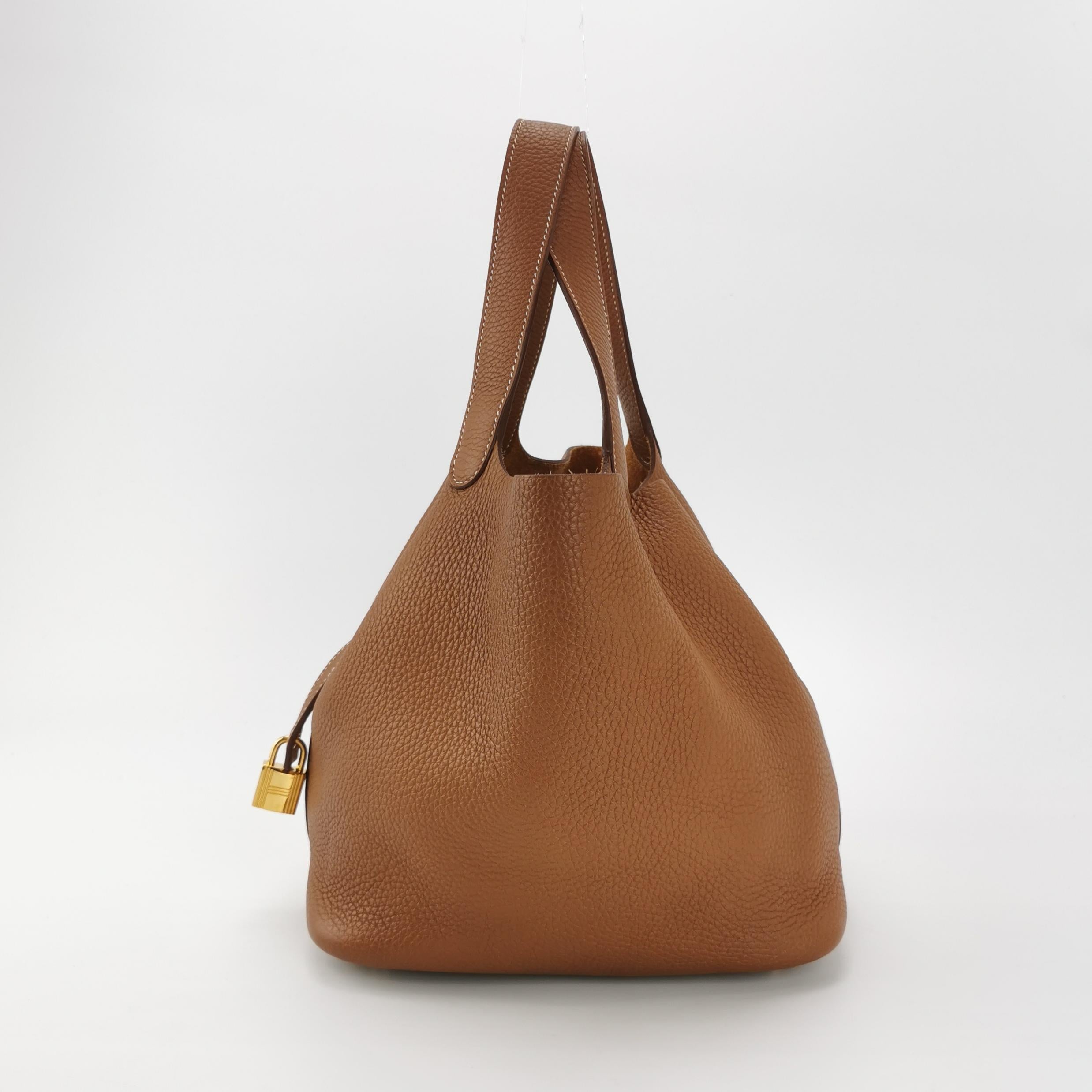 Sac Picotin seconde main en cuir marron Secondement