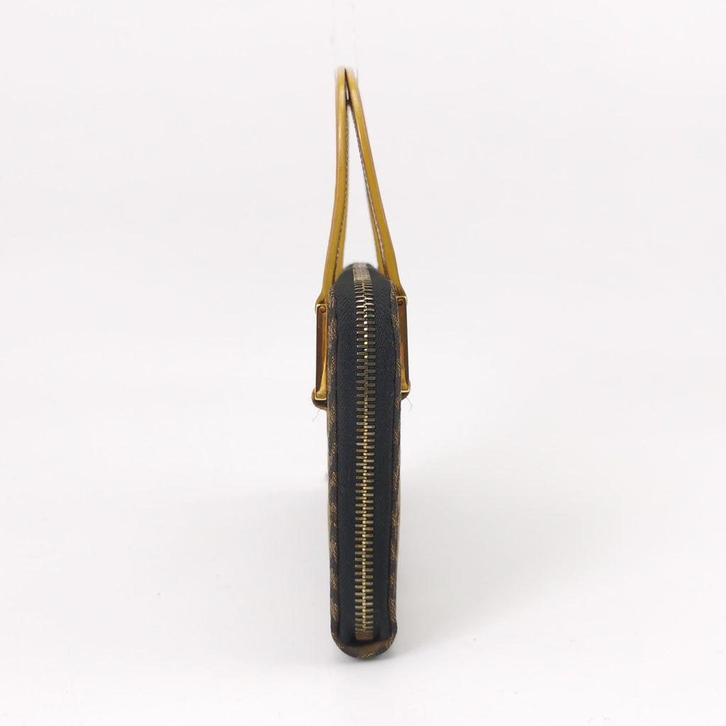 Sac Porte Monnaie Zebra en toile marron Fendi