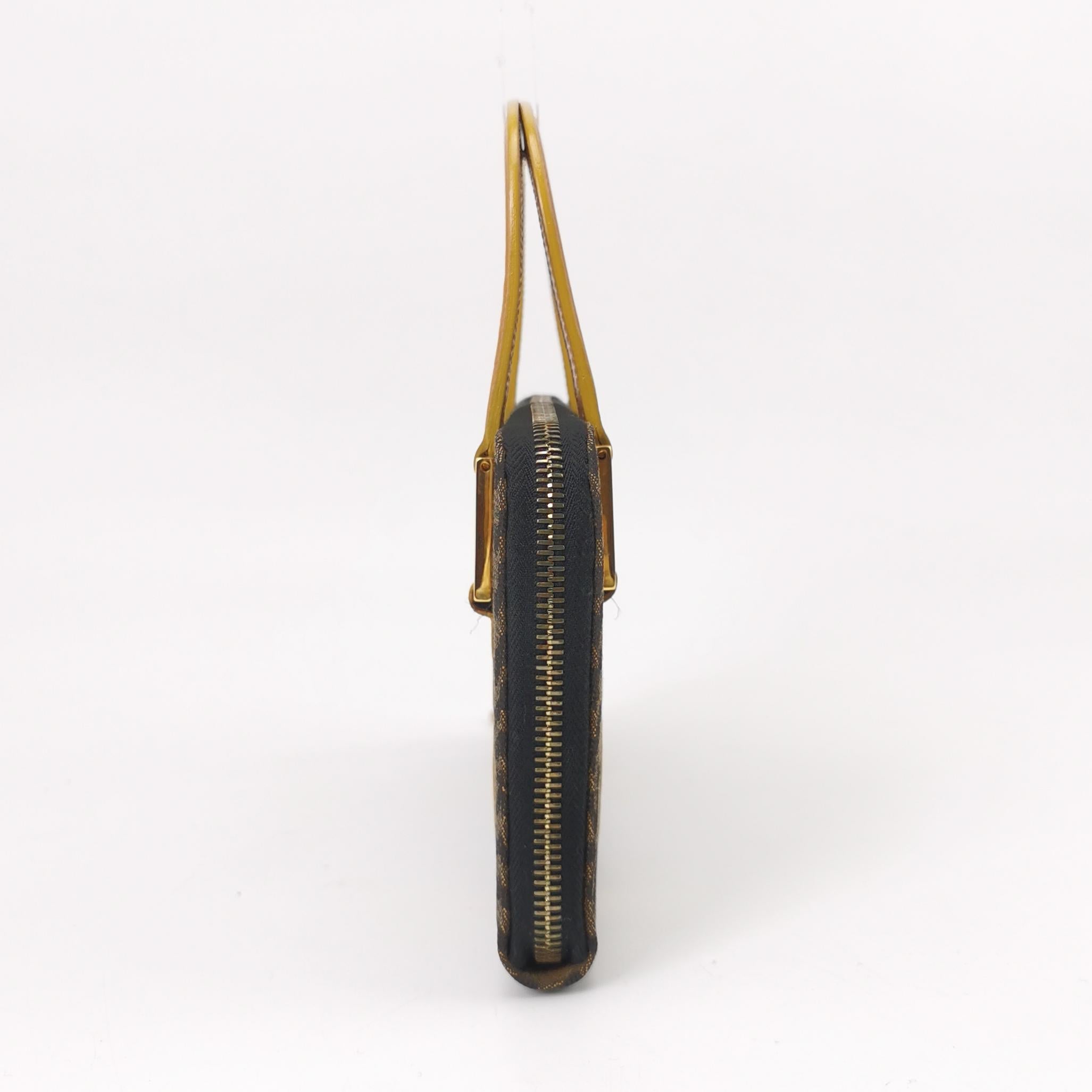 Sac Porte Monnaie Zebra en toile marron Fendi