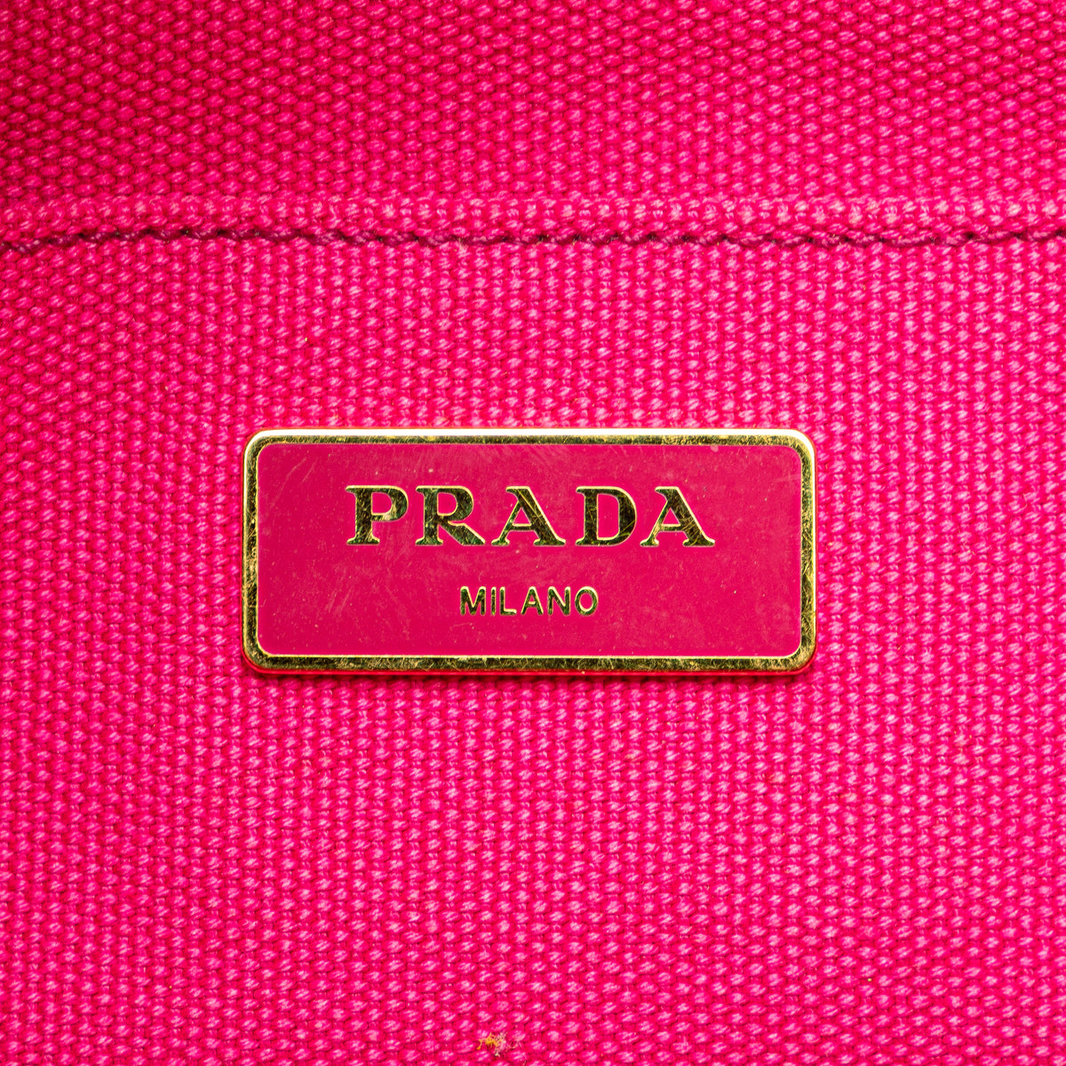 Sac Prada Small Canvas Canapa Logo Cabas – photo 5