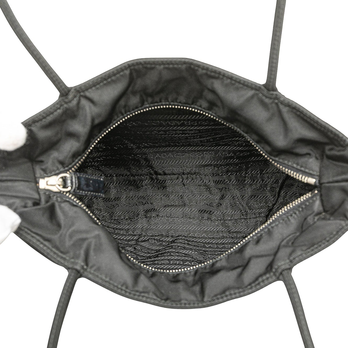 Sac Prada Spazzolato Trimmed Tessuto Cabas – photo 4