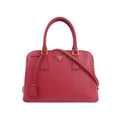 Sac Promenade en cuir rouge Prada