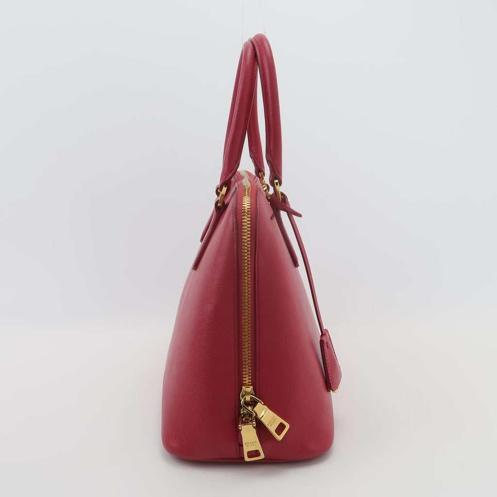 Sac Promenade en cuir rouge Prada