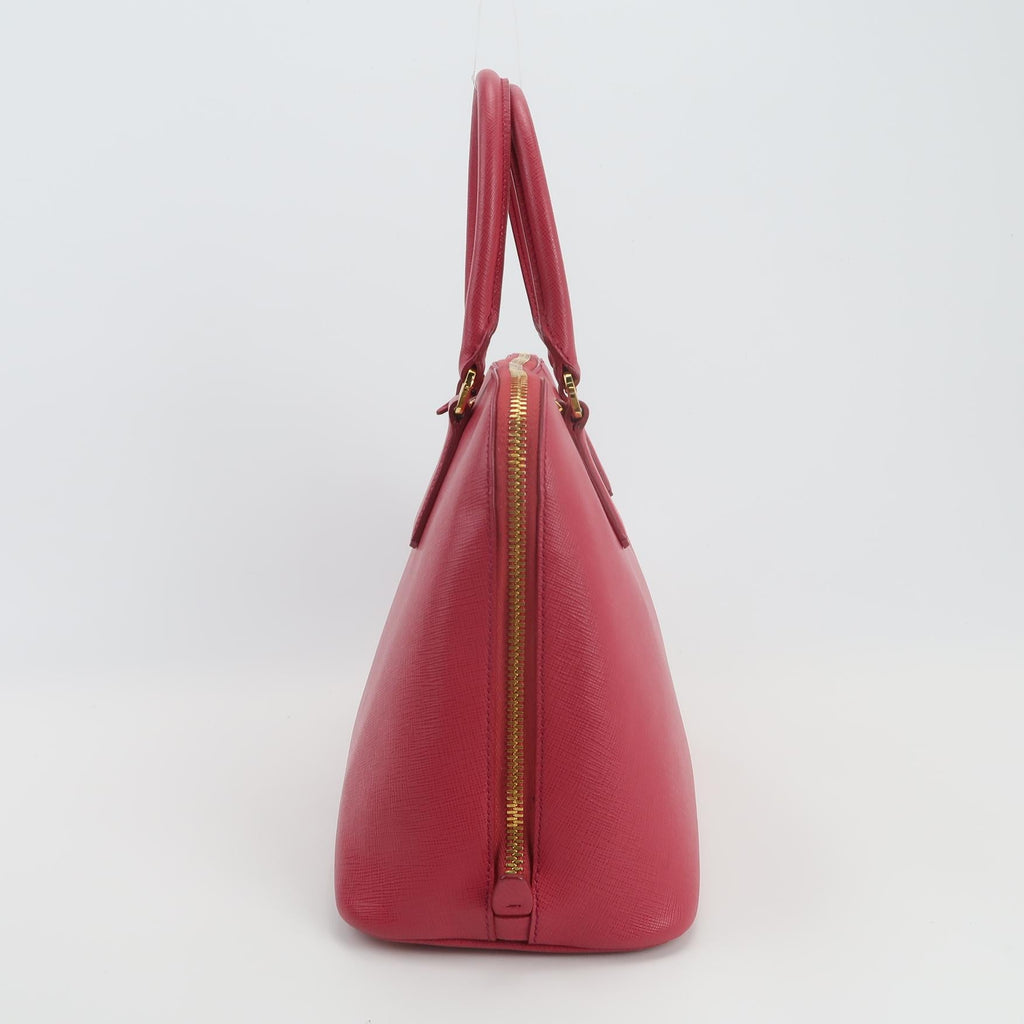 Sac Promenade en cuir rouge Prada