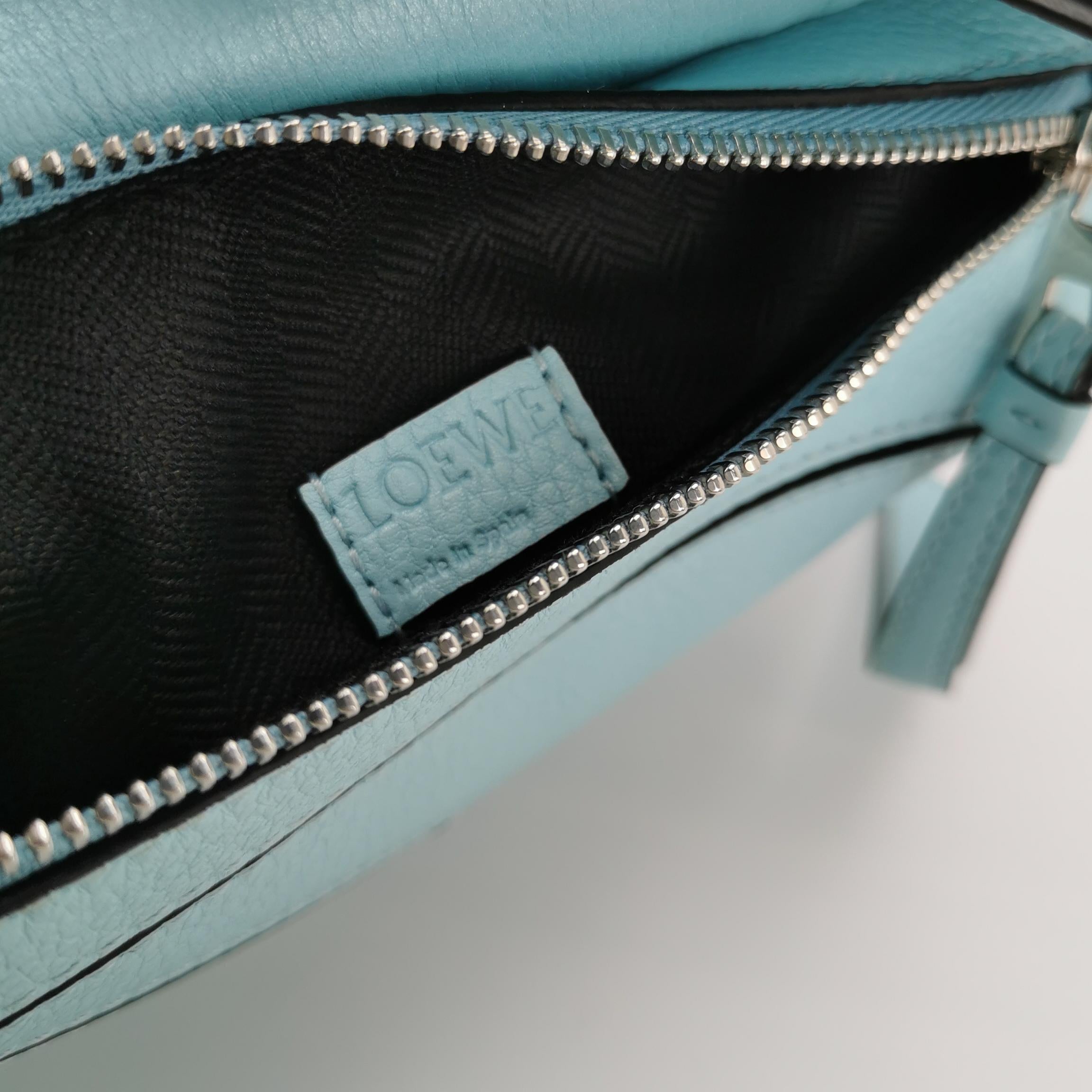 Sac Puzzle en cuir bleu Loewe