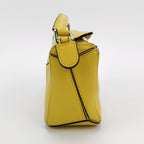 Sac Puzzle en cuir jaune Loewe