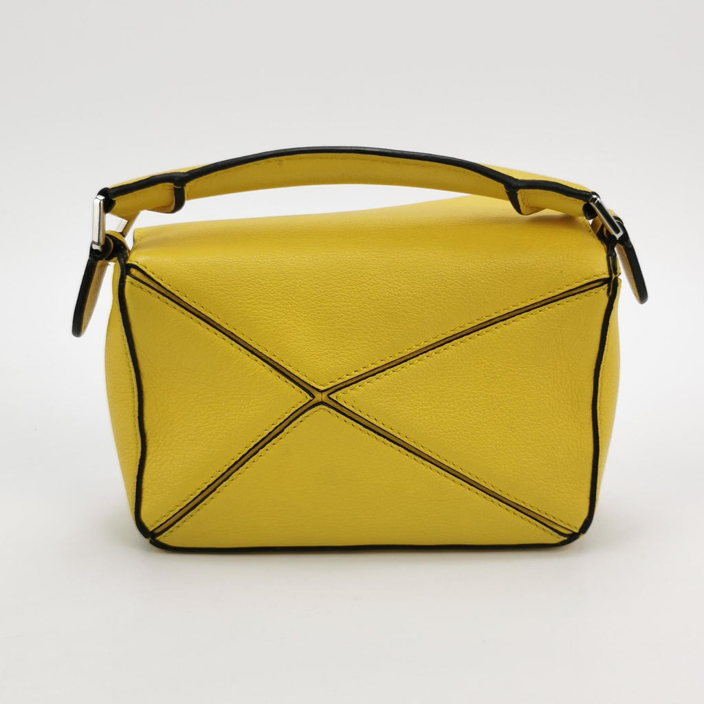 Sac Puzzle en cuir jaune Loewe