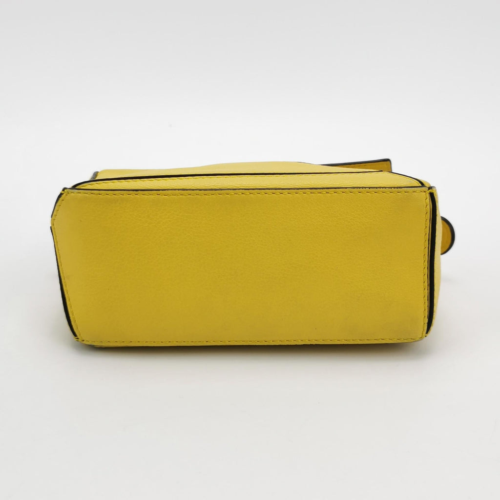 Sac Puzzle en cuir jaune Loewe
