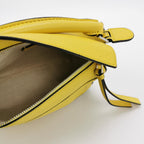 Sac Puzzle en cuir jaune Loewe
