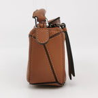 Sac Puzzle en cuir marron Loewe