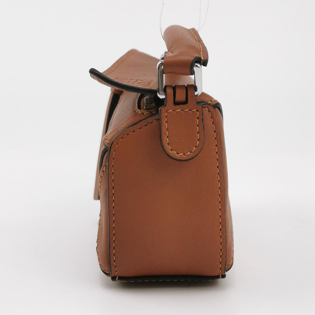 Sac Puzzle en cuir marron Loewe