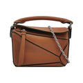 Sac Puzzle en cuir marron Loewe
