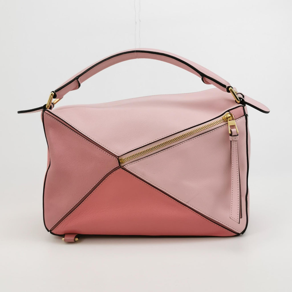 Sac Puzzle en cuir rose Loewe