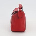 Sac Puzzle en cuir rouge Loewe