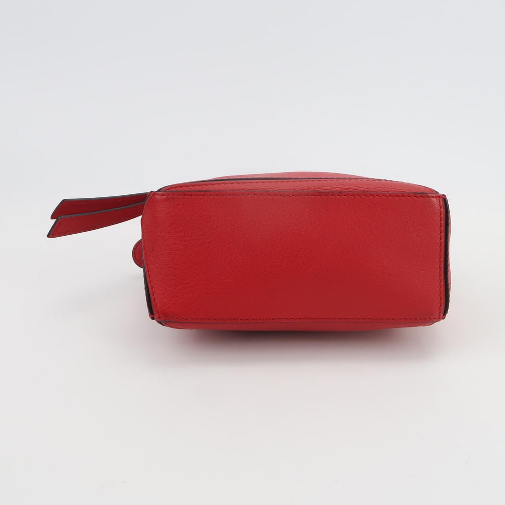 Sac Puzzle en cuir rouge Loewe