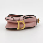 Sac Saddle mini en cuir rose Dior