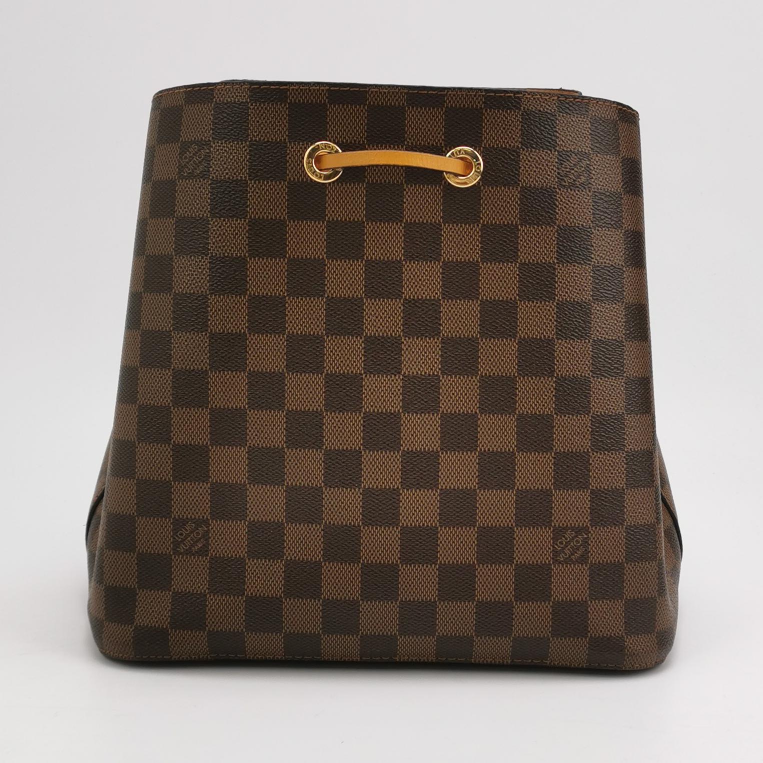 Sac Seau NéoNoé MM vintage en toile damier marron Louis Vuitton