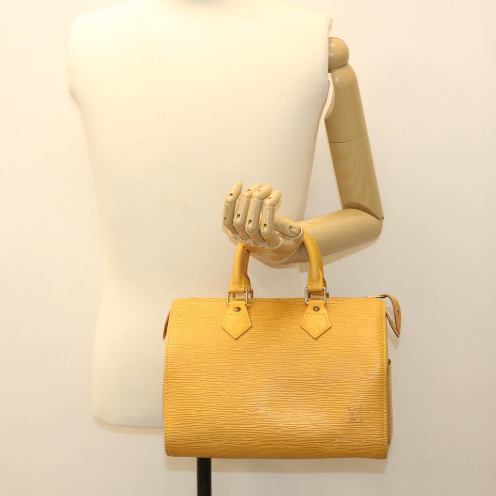 Sac Speedy 25 Vintage en cuir épi jaune Louis Vuitton