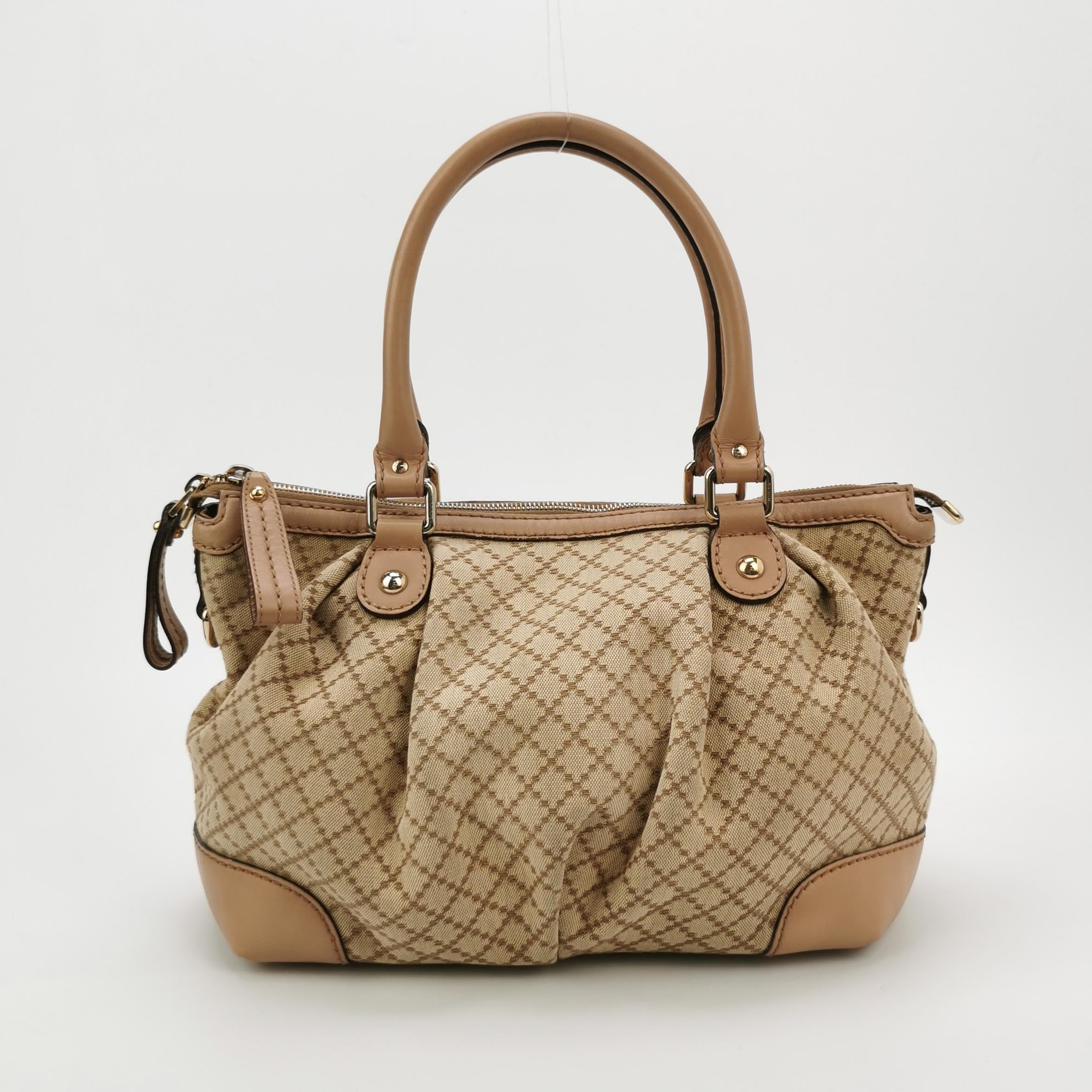 Sac Sukey vintage en toile beige Gucci