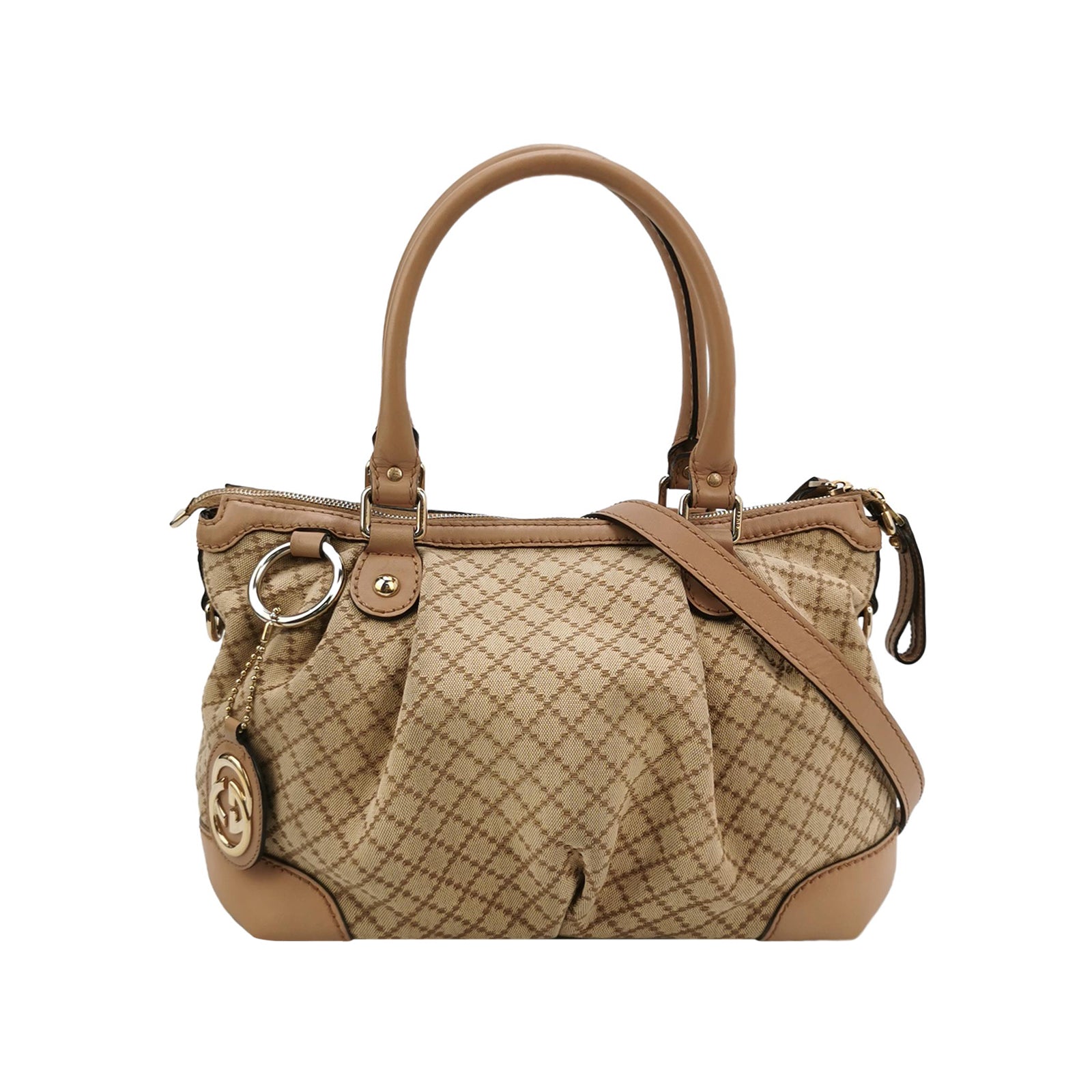 Sac Sukey vintage en toile beige Gucci